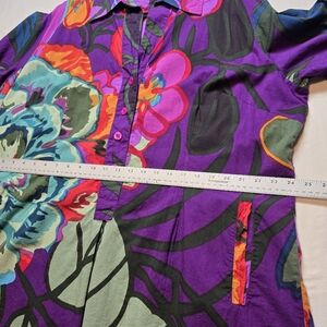Soft Surroundings Cotton Floral Tunic Or Dress Size 2X